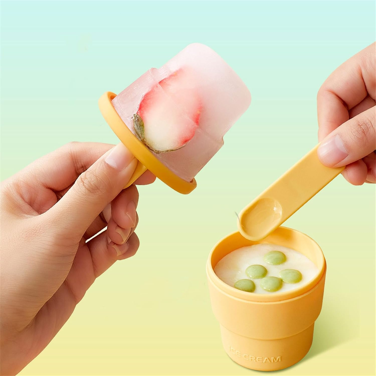 DIY Silicone Ice Popsicle Mold for Freezer,Popsicle Molds Silicone Ice Pop Mold , BPA Free, Homemade Frozen Dessert