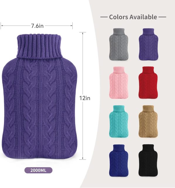 Silicone hot Water Bottle with Cover,Silicone hot Water Bottle with Cover