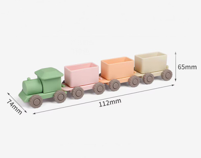 Silicone Train Toys Set,Silicone Baby Train Toys Set