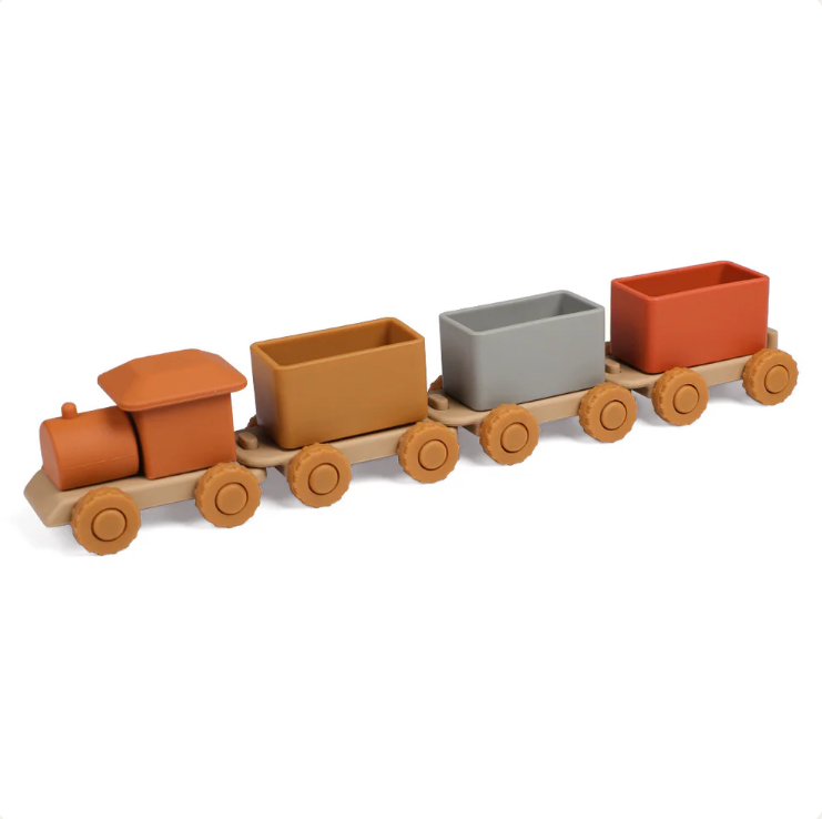 Silicone Train Toys Set,Silicone Baby Train Toys Set