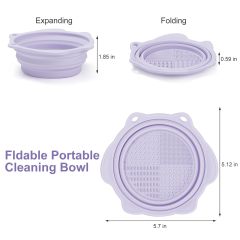 Makeup Brush Cleaner,Makeup Brush Cleaner, Etercycle Foldable Silicone Brush Cleaner Bowl Srubber, Portable Washing Tools for Makeup Brush,Powder Puff,Sponge