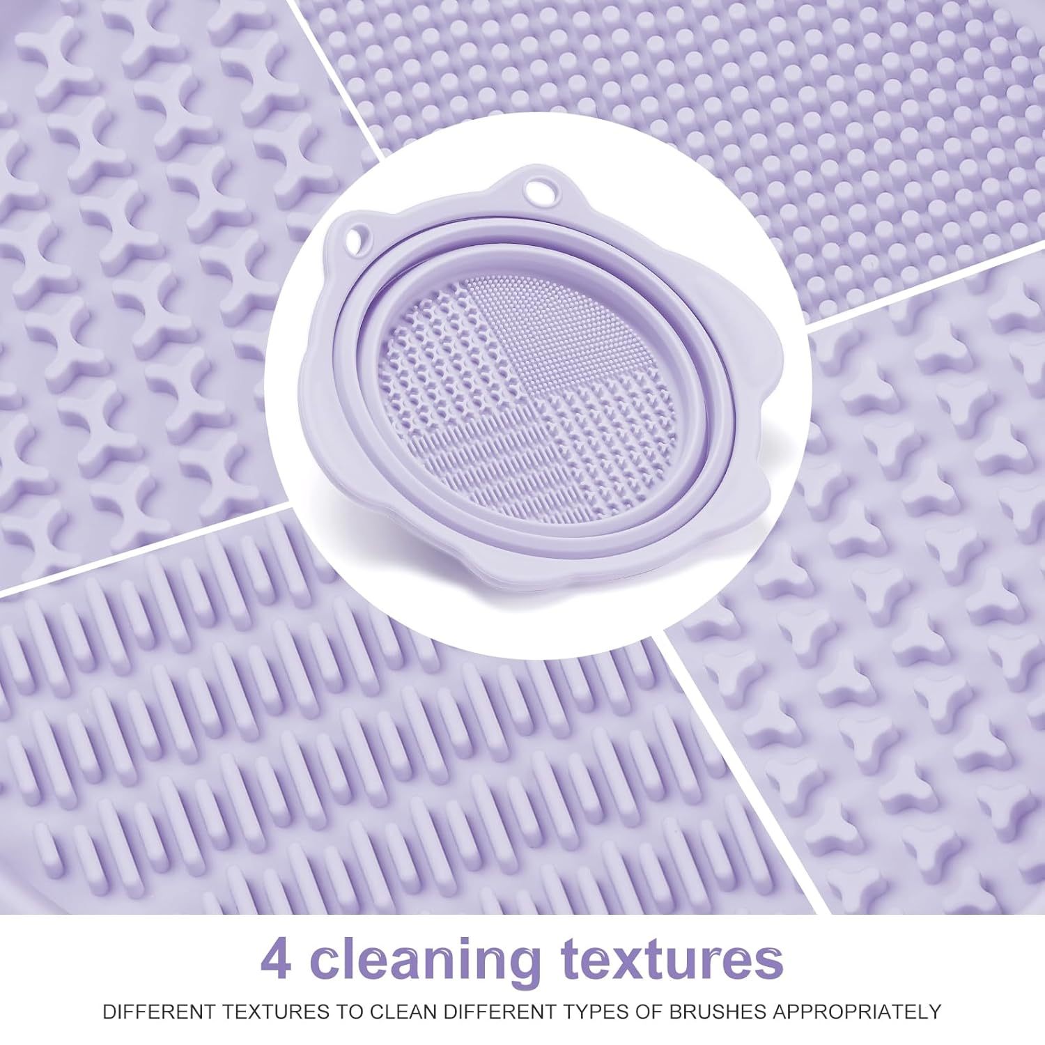Makeup Brush Cleaner,Makeup Brush Cleaner, Etercycle Foldable Silicone Brush Cleaner Bowl Srubber, Portable Washing Tools for Makeup Brush,Powder Puff,Sponge