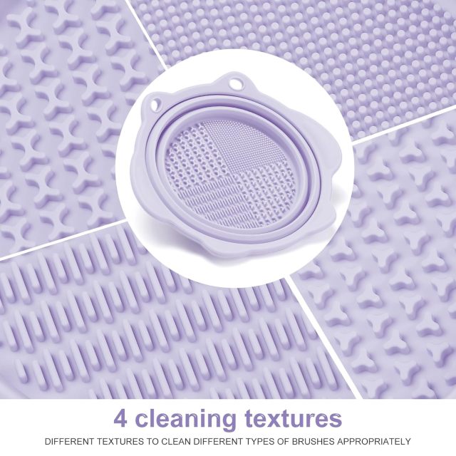 Makeup Brush Cleaner,Makeup Brush Cleaner, Etercycle Foldable Silicone Brush Cleaner Bowl Srubber, Portable Washing Tools for Makeup Brush,Powder Puff,Sponge