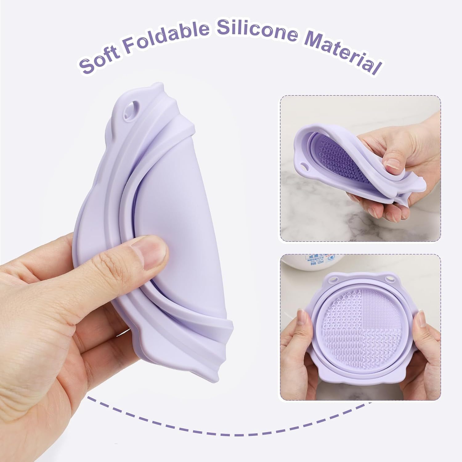 Makeup Brush Cleaner,Makeup Brush Cleaner, Etercycle Foldable Silicone Brush Cleaner Bowl Srubber, Portable Washing Tools for Makeup Brush,Powder Puff,Sponge