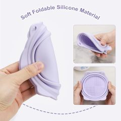 Makeup Brush Cleaner,Makeup Brush Cleaner, Etercycle Foldable Silicone Brush Cleaner Bowl Srubber, Portable Washing Tools for Makeup Brush,Powder Puff,Sponge