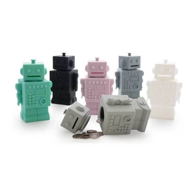 Robot Silicone Money Box in Various Colours,Robot Piggy Money Bank, Robot Silicone Money Box in Various Colours, Mr Robert Silicone Robot Money Box,bath toys
