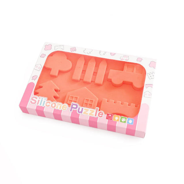 Silicone House Shape Matching Sorting Board for Baby,Early Learning Educational Activity Toy Silicone House Shape Matching Sorting Board for Toddler Baby