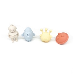 Silicone Extra-Terrestrial Bath Toys,Space Rocket Shape Baby Bathtub Toys Silicone Extra-Terrestrial Bath Toys