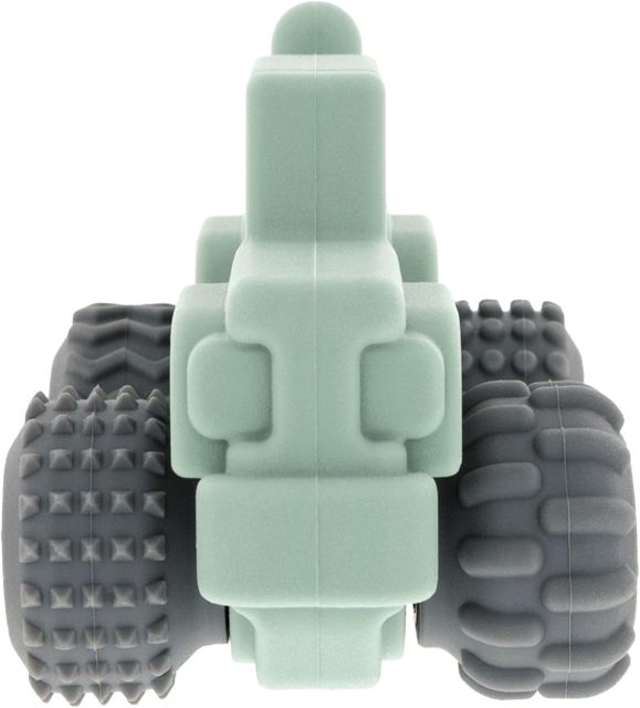 Silicone Vehicle Teether Toy for Toddlers,Silicone Teether Toy for Babies – Textured Teething Car with Moving Wheels, Easy to Hold, Soothes Sore Gums, Encourages Tactile Development & Hand-Eye Coordination