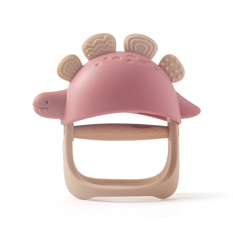 Bpa Free Silicone Baby Dinosaur Teether Toys,Bpa Free Silicone Baby Dinosaur Teether Toys, Baby Teething Relief for 0-6 6-12 Months Baby Essential