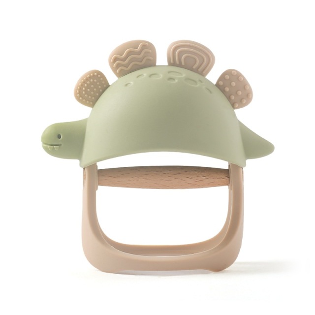 Bpa Free Silicone Baby Dinosaur Teether Toys,Bpa Free Silicone Baby Dinosaur Teether Toys, Baby Teething Relief for 0-6 6-12 Months Baby Essential