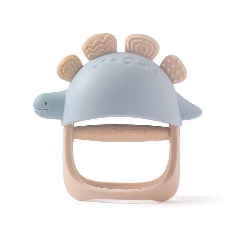 Bpa Free Silicone Baby Dinosaur Teether Toys,Bpa Free Silicone Baby Dinosaur Teether Toys, Baby Teething Relief for 0-6 6-12 Months Baby Essential