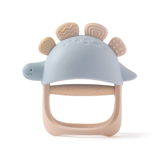 Bpa Free Silicone Baby Dinosaur Teether Toys,Bpa Free Silicone Baby Dinosaur Teether Toys, Baby Teething Relief for 0-6 6-12 Months Baby Essential