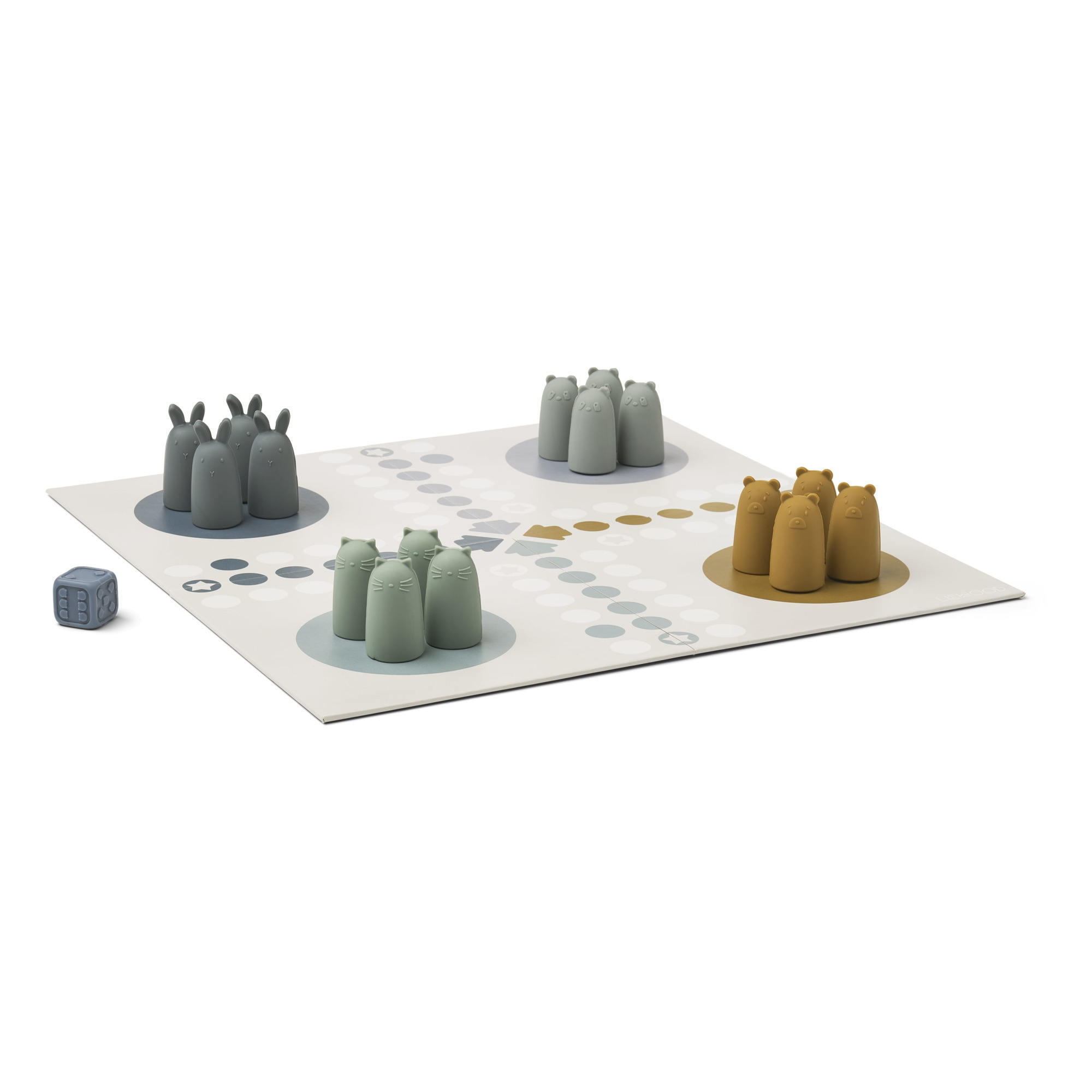 Silicone Ludo Set Dusty Pink,Animal-Shaped Ludo Game Multi Mix Set, Silicone Ludo Set Dusty Pink, Classic Ludo Game Toys Set Pale Blue
