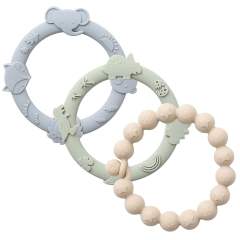 Custom Baby Teether Rings Silicone Teethers,Custom Baby Teether Rings Silicone Teethers, Multi Use Teething Chew Toys Baby Teething Rings for Infant Boys and Girls