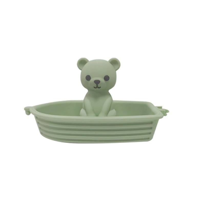 Eco-Friendly Non Toxic Bath Toys,Eco-Friendly Non Toxic Bath Toys, Animal Bath Toys with Floating Boats, Dog Cat Bear Mold Free Bathtub Toy for Toddlers