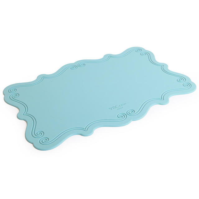 Square Embossed Lace Waterproof Dish Mat,Square Embossed Lace Waterproof Dish Mat Silicone Placemats Dinner Table Kitchen Mats