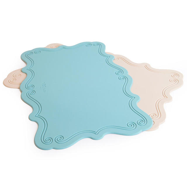 Square Embossed Lace Waterproof Dish Mat,Square Embossed Lace Waterproof Dish Mat Silicone Placemats Dinner Table Kitchen Mats