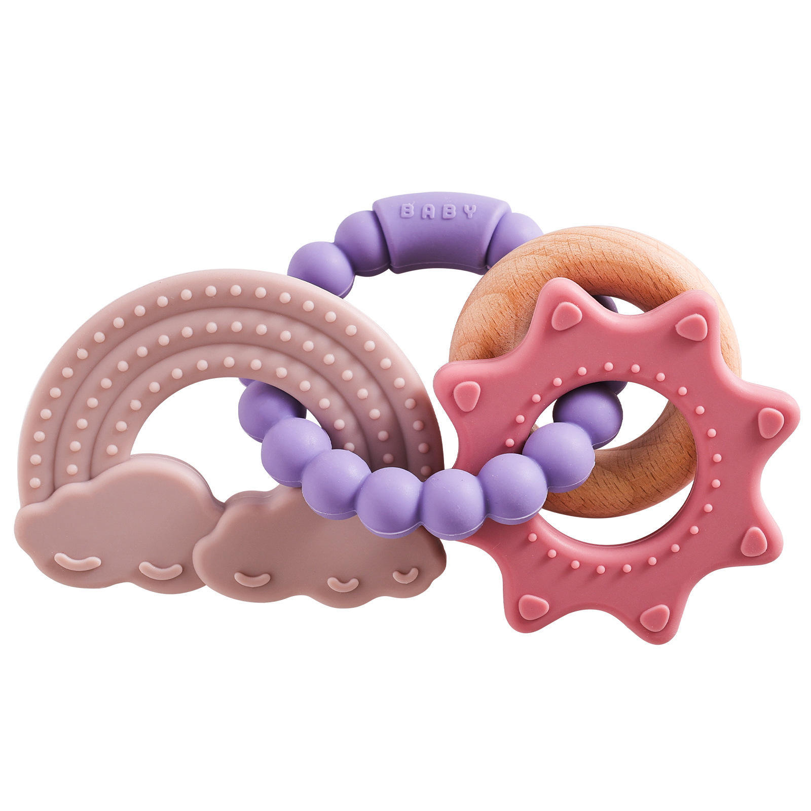 Easy to Hold Silicone Teether Baby Infant Toys,Easy to Hold Silicone Teether Baby Infant Toys Teething Ring for Baby Essentials