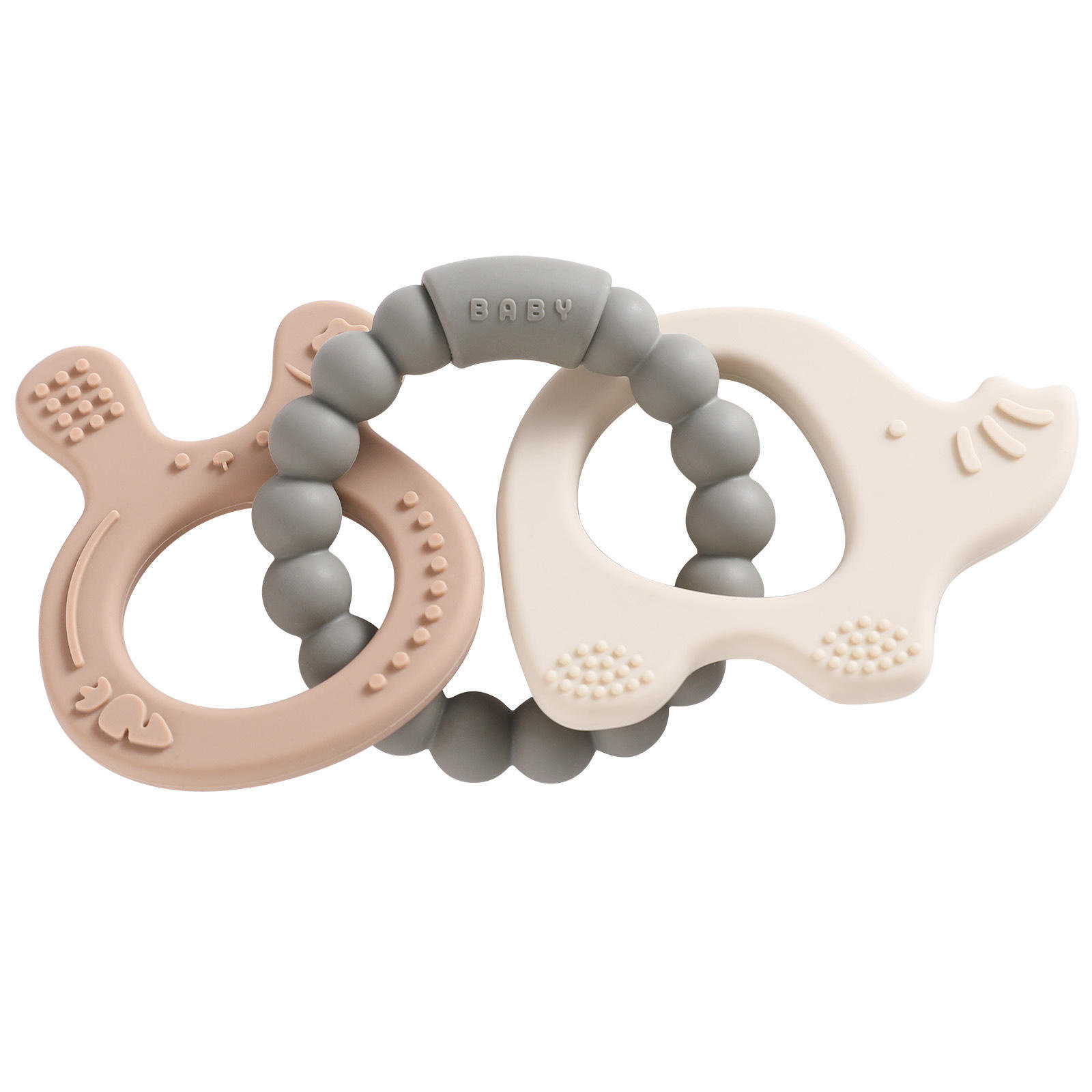 Easy to Hold Silicone Teether Baby Infant Toys,Easy to Hold Silicone Teether Baby Infant Toys Teething Ring for Baby Essentials