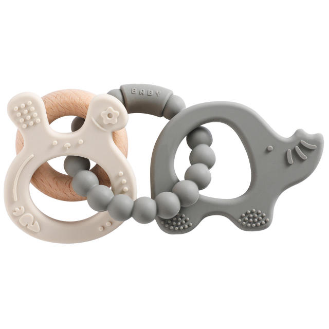 Easy to Hold Silicone Teether Baby Infant Toys,Easy to Hold Silicone Teether Baby Infant Toys Teething Ring for Baby Essentials