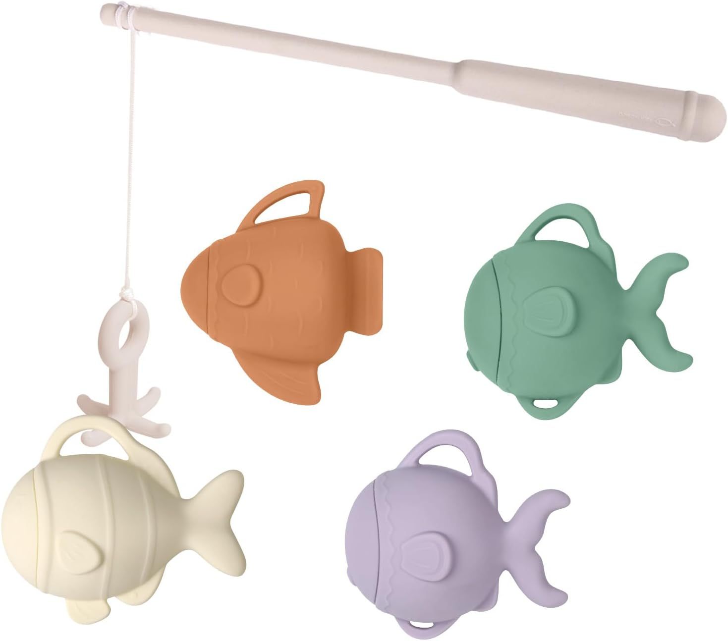 Mold Free Food Grade Silicone Bathtub Fishing Toy,2026 New Baby Bath Fishing Toy Set,Mold Free Food Grade Silicone Bathtub Fishing Toy for Toddler,BPA-Free Floating Bath Tub Toys