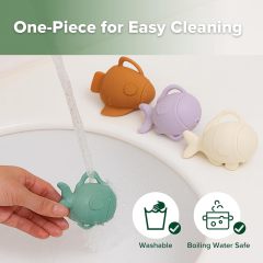 Mold Free Food Grade Silicone Bathtub Fishing Toy,2026 New Baby Bath Fishing Toy Set,Mold Free Food Grade Silicone Bathtub Fishing Toy for Toddler,BPA-Free Floating Bath Tub Toys