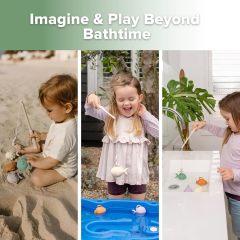 Mold Free Food Grade Silicone Bathtub Fishing Toy,2026 New Baby Bath Fishing Toy Set,Mold Free Food Grade Silicone Bathtub Fishing Toy for Toddler,BPA-Free Floating Bath Tub Toys