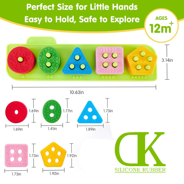 Silicone Blocks for Toddlers 1-3 - Montessori Toys,Silicone Blocks for Toddlers 1-3 - Montessori Toys for 1 Year Old Sensory Toys, Color Sorting and Stacking Toy Soft Textured Educational Learning Toddler Baby Toys