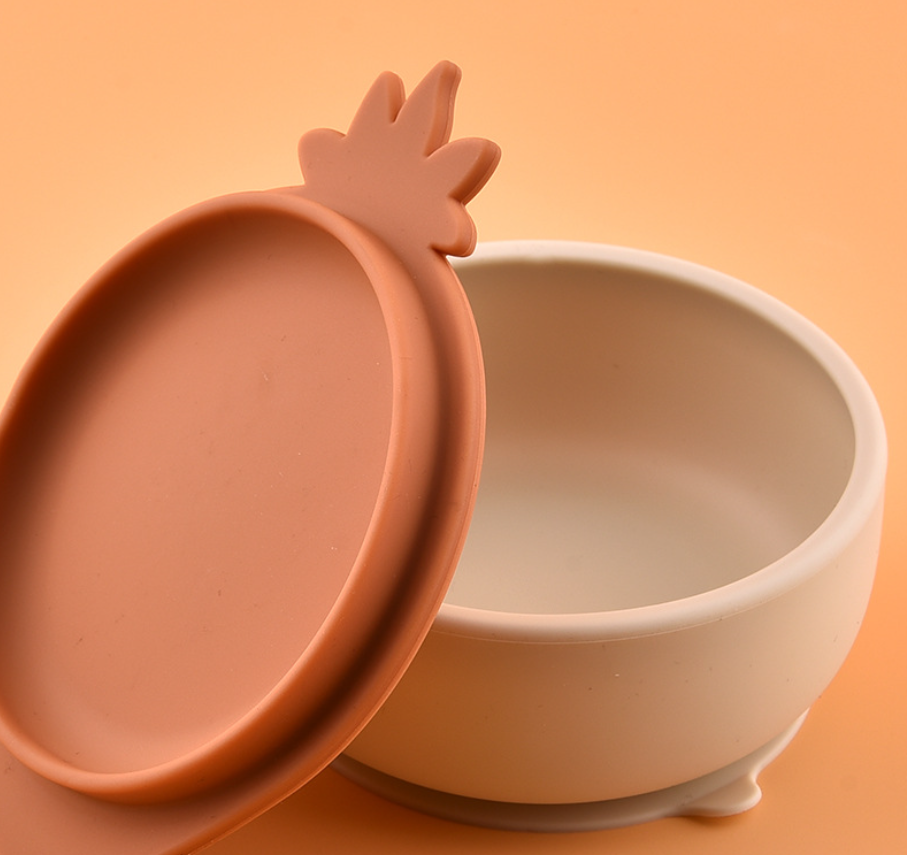 Silicone Suction Bowl with Lid for Baby Toddlers Feeding,Silicone Suction Bowl with Lid for Baby Toddlers Feeding