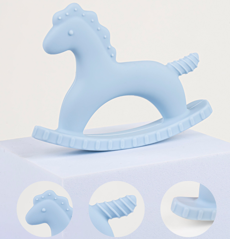 BPA Free Rocking Horse Silicone Teether Toy,BPA Free Rocking Horse Silicone Teether Toy for Newborn