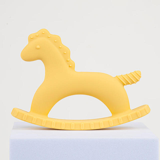 BPA Free Rocking Horse Silicone Teether Toy,BPA Free Rocking Horse Silicone Teether Toy for Newborn