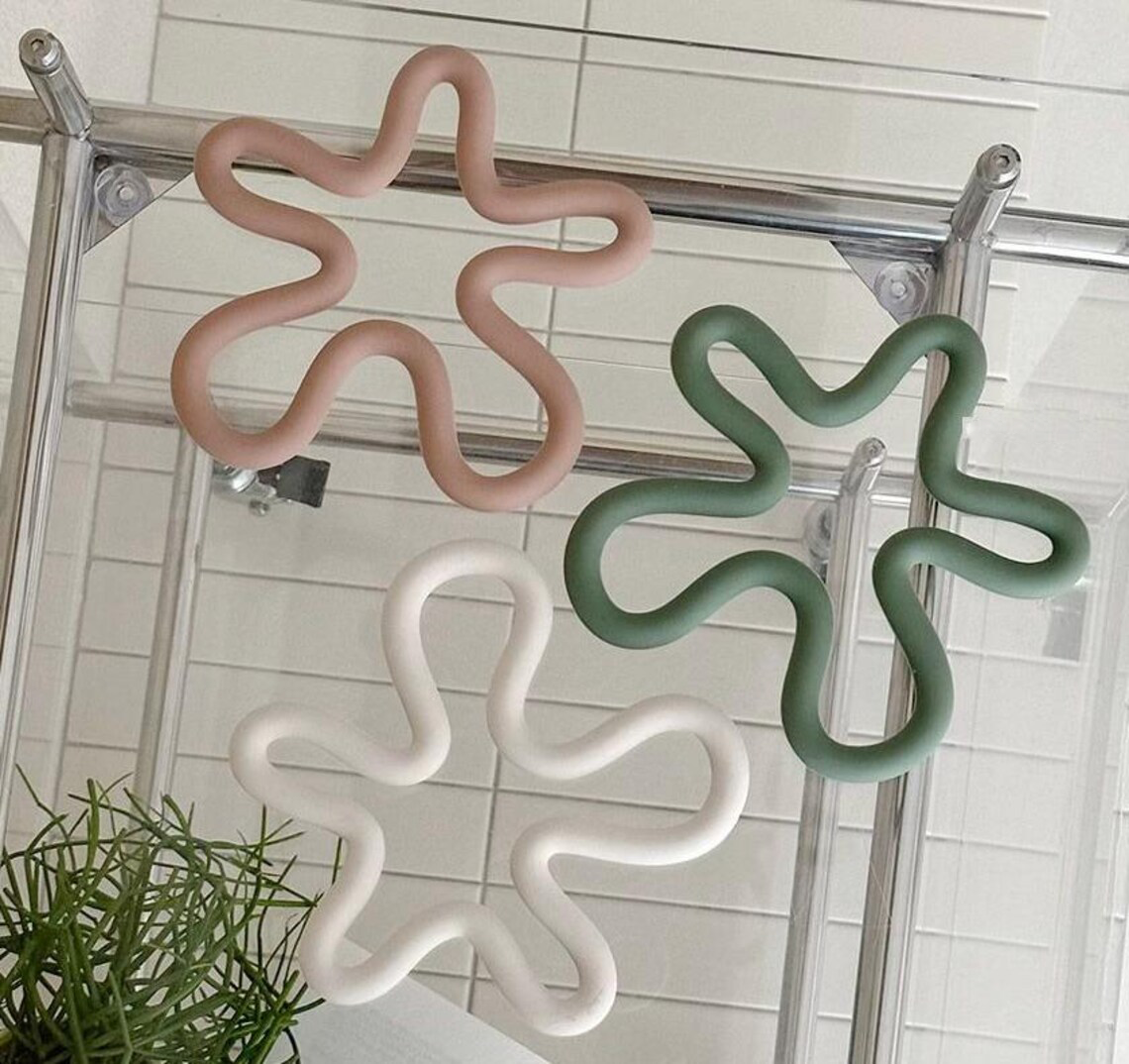 Silicone Trivet Mat,Silicone Trivet Mat - Hot Pot Holder Hot Pads for Table & Countertop - Trivet for Hot Dishes - Non-Slip & Heat Resistant Modern Kitchen Hot Pads for Pots & Pans,