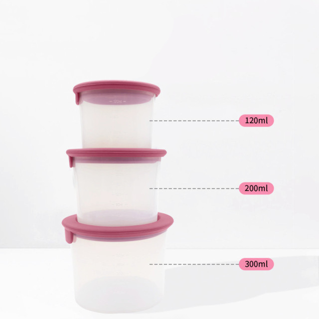 3 Packs BPA Free Stacked Silicone Food Fresh-keeping Box,3 Packs BPA Free Stacked Silicone Food Fresh-keeping Box Refrigerator Storage Boxes Kitchen Fruit Sandwich Lunch Box