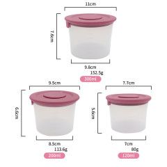 3 Packs BPA Free Stacked Silicone Food Fresh-keeping Box,3 Packs BPA Free Stacked Silicone Food Fresh-keeping Box Refrigerator Storage Boxes Kitchen Fruit Sandwich Lunch Box