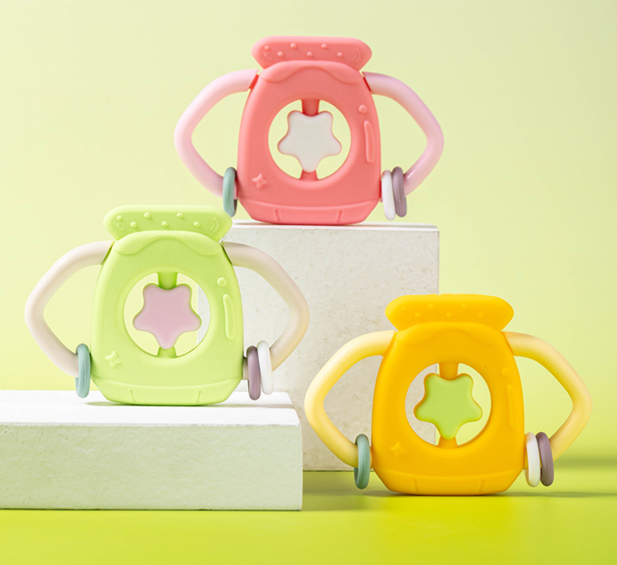 BPA Free & Food-Grade Premium Silicone Teether,Baby Teething Toy, BPA Free & Food-Grade Premium Silicone Teether to Soothe Sore Gums and Relieve Pain, Chew Toy for Sucking Needs for 3m+ Infants