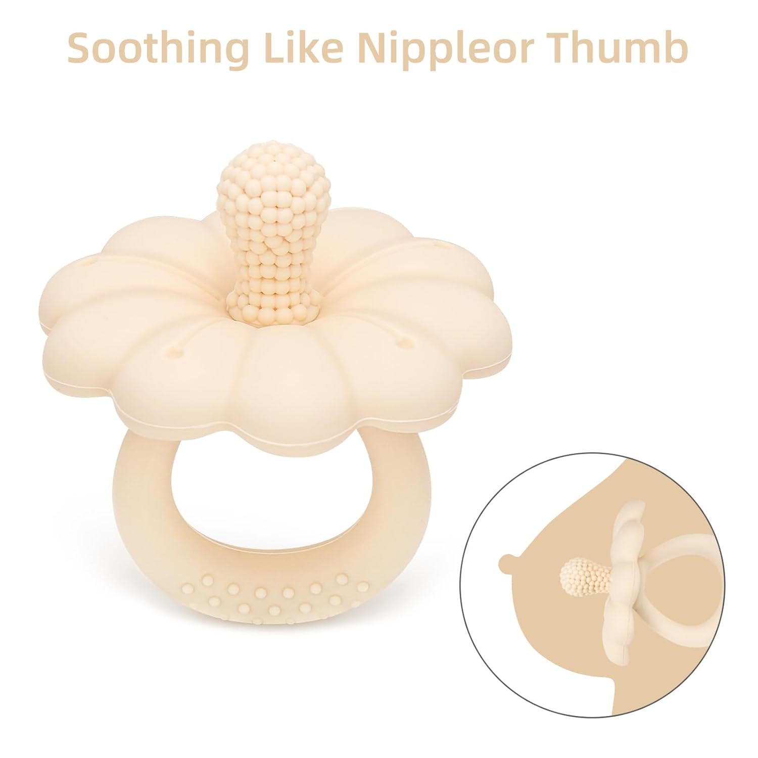 Baby Teething Toy with Massaging Particles,Baby Teething Toy with Massaging Particles, Silicone Teethers for Babies
