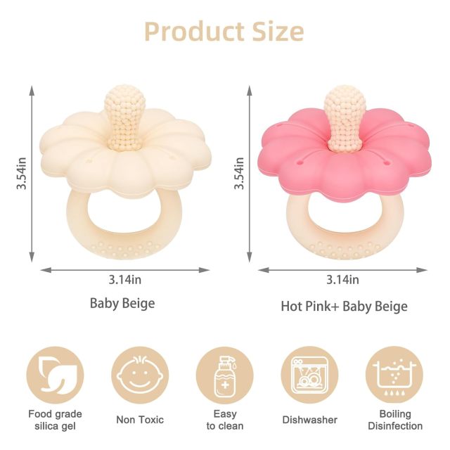 Baby Teething Toy with Massaging Particles,Baby Teething Toy with Massaging Particles, Silicone Teethers for Babies