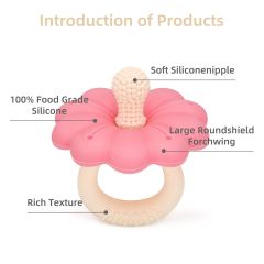 Baby Teething Toy with Massaging Particles,Baby Teething Toy with Massaging Particles, Silicone Teethers for Babies
