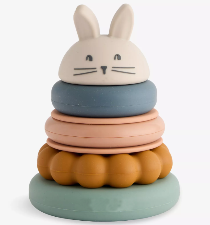 New Silicone Bunny Stacker Tower Toy,New Silicone Bunny Stacker Tower Toy - 5piece Stackable Teether, BPA Free Approved