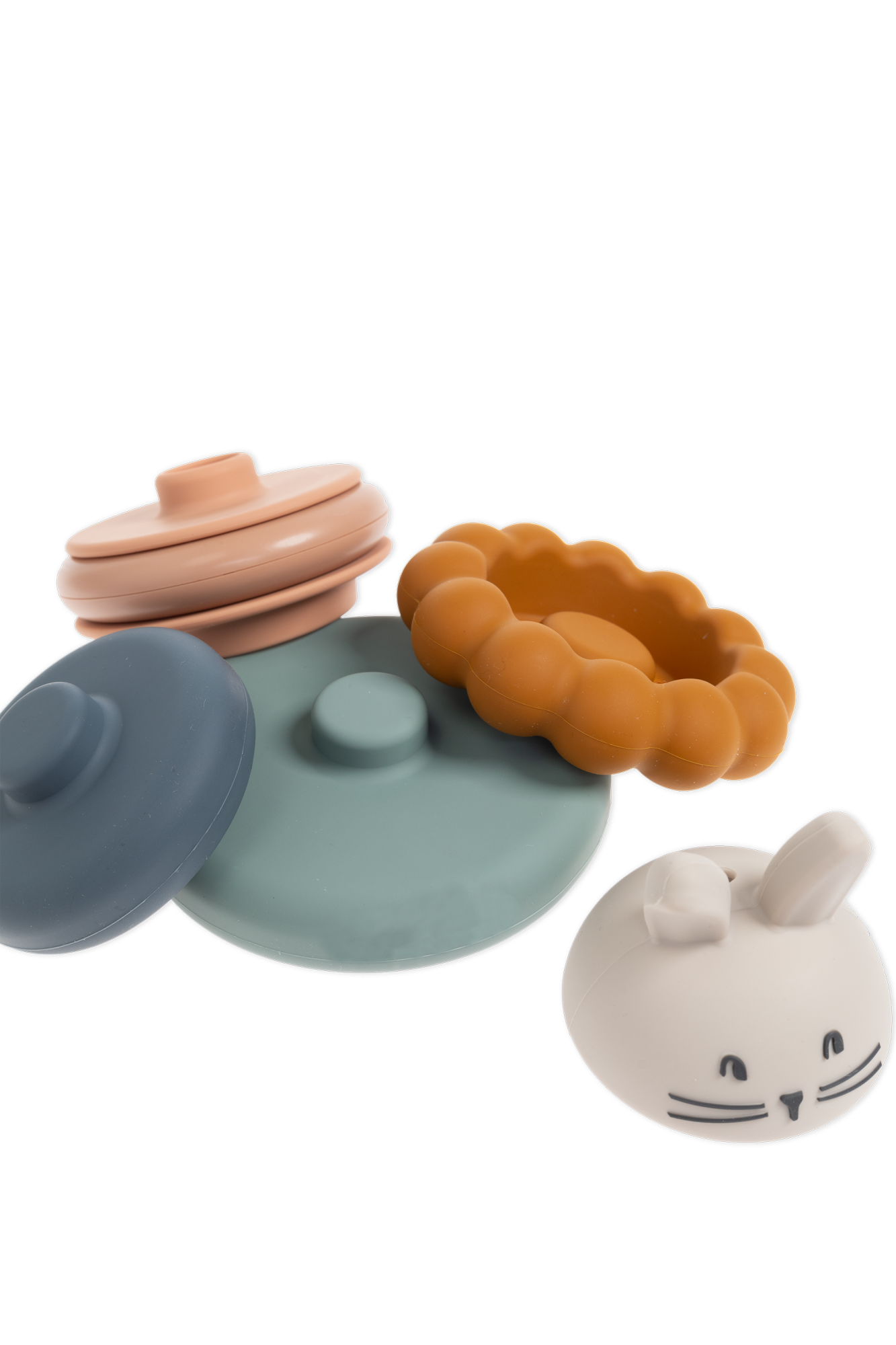 New Silicone Bunny Stacker Tower Toy,New Silicone Bunny Stacker Tower Toy - 5piece Stackable Teether, BPA Free Approved