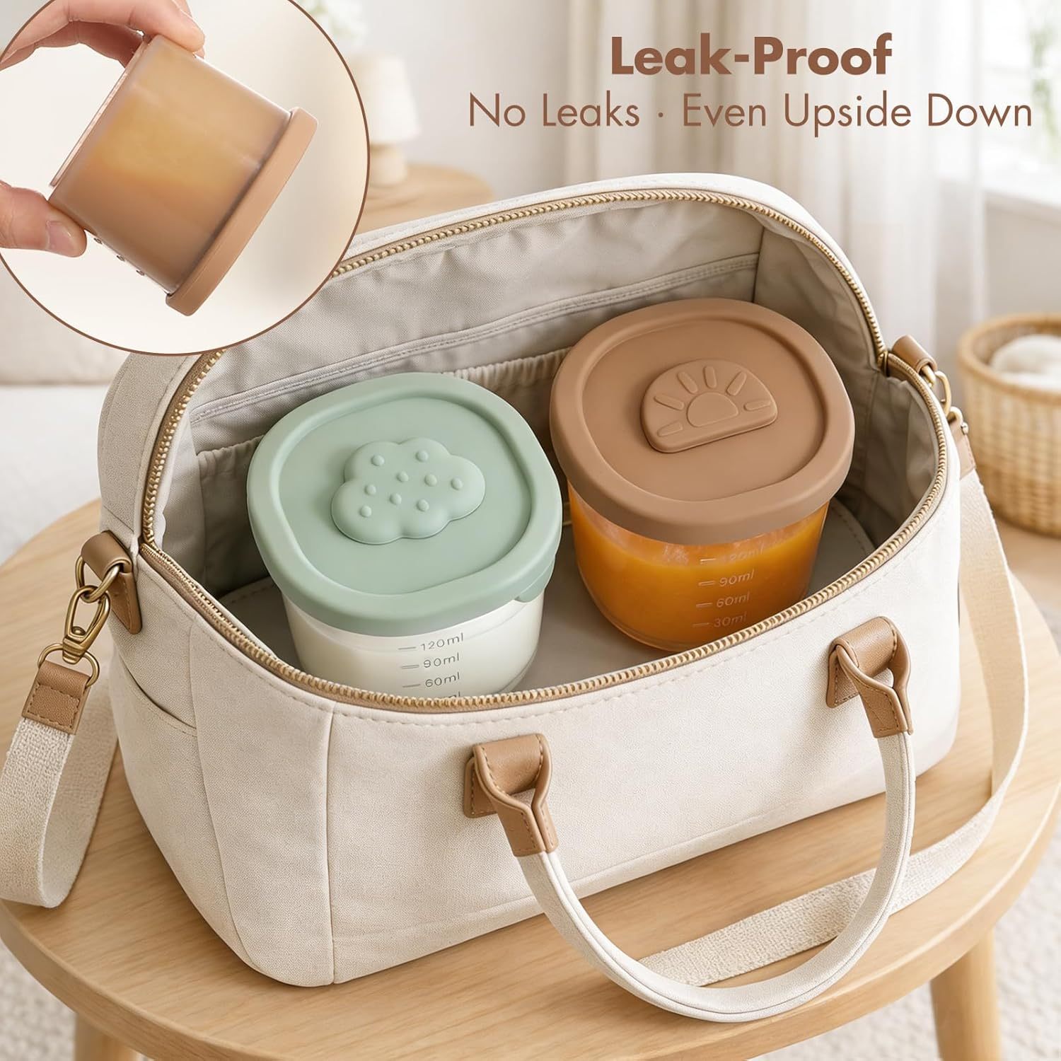 Baby Food Containers with Lids Silicone Baby Food Storage Containers for Infants & Toddlers,Baby Food Containers with Lids Silicone Baby Food Storage Containers for Infants & Toddlers, Leakproof Freezer-Safe Reusable Baby Food Jars for Breastmilk & Solid Foods,  Silicone Containers