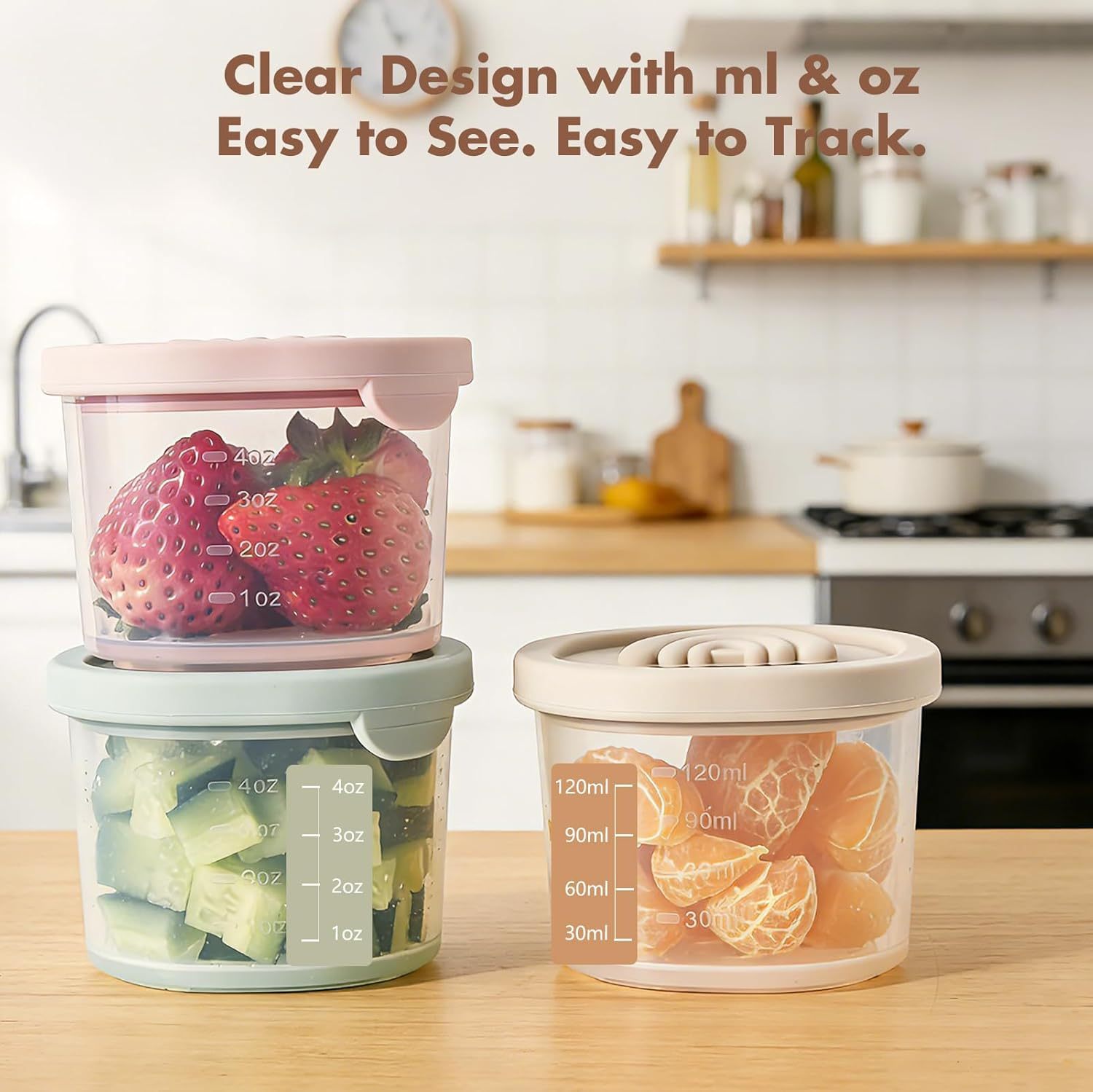 Baby Food Containers with Lids Silicone Baby Food Storage Containers for Infants & Toddlers,Baby Food Containers with Lids Silicone Baby Food Storage Containers for Infants & Toddlers, Leakproof Freezer-Safe Reusable Baby Food Jars for Breastmilk & Solid Foods,  Silicone Containers