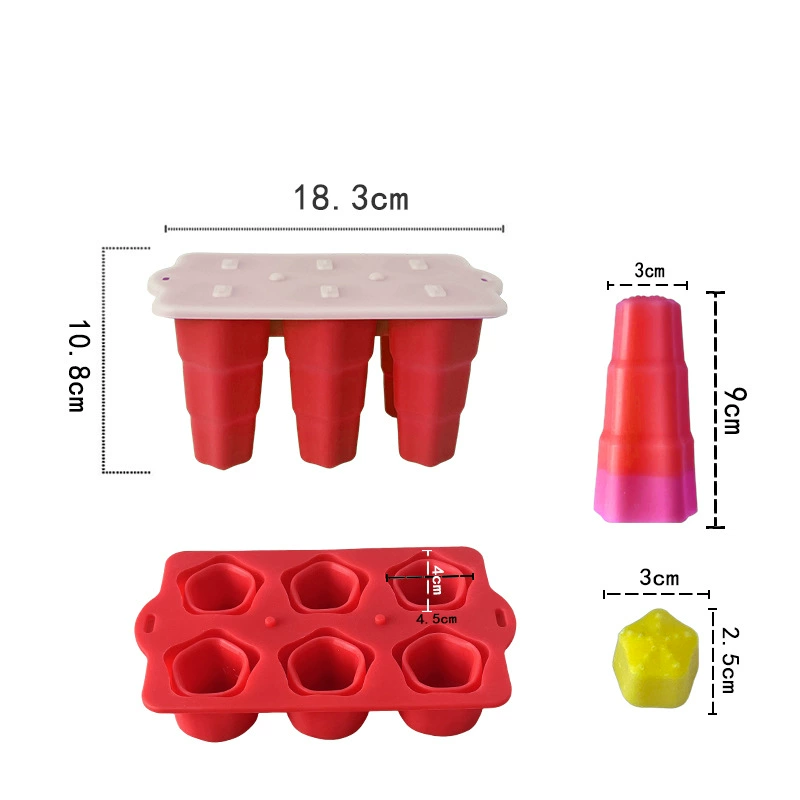 Star Foldable Silicone Popsicle Molds,Star Foldable Silicone Popsicle Molds with 50 Wooden Sticks, Homemade Ice Cream Molds for Kids Toddlers