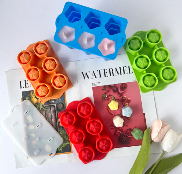 Star Foldable Silicone Popsicle Molds,Star Foldable Silicone Popsicle Molds with 50 Wooden Sticks, Homemade Ice Cream Molds for Kids Toddlers