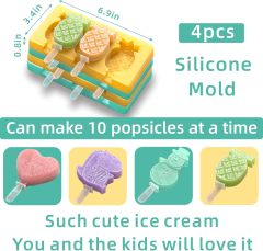 Silicone Popsicle Molds for Kids Wholesale,wholesale cake pop mold；cakesicle mold；Silicone Popsicle Molds for Kids, BPA-Free Food-Grade Silicone, Cartoon Shapes,