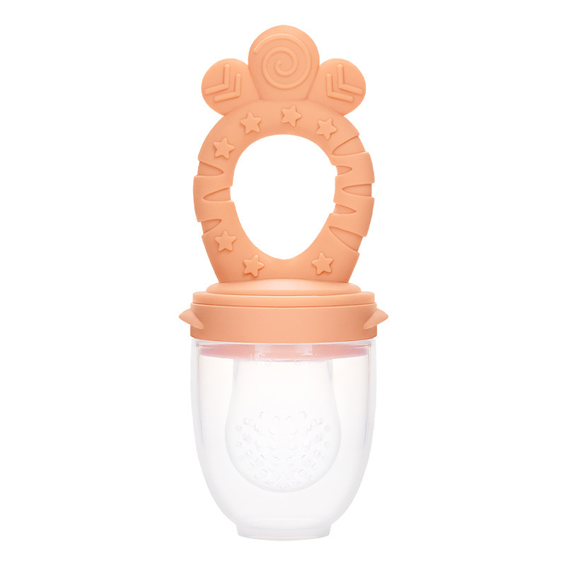 Silicone Baby Fresh Fruit Feeder,Silicone Baby Fruit Feeder with Mini Freezer Tray, Breastmilk Popsicle Molds for Baby Teething Relief, Fresh Food Feeder for Safe Infant Self Feeding,