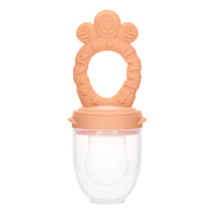 Silicone Baby Fresh Fruit Feeder,Silicone Baby Fruit Feeder with Mini Freezer Tray, Breastmilk Popsicle Molds for Baby Teething Relief, Fresh Food Feeder for Safe Infant Self Feeding,