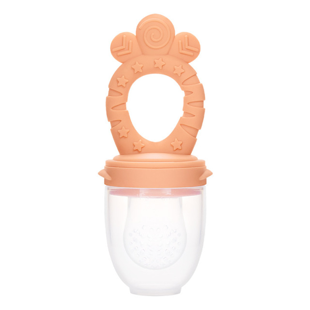 Silicone Baby Fresh Fruit Feeder,Silicone Baby Fruit Feeder with Mini Freezer Tray, Breastmilk Popsicle Molds for Baby Teething Relief, Fresh Food Feeder for Safe Infant Self Feeding,