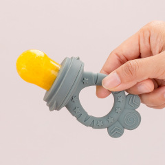 Silicone Baby Fresh Fruit Feeder,Silicone Baby Fruit Feeder with Mini Freezer Tray, Breastmilk Popsicle Molds for Baby Teething Relief, Fresh Food Feeder for Safe Infant Self Feeding,
